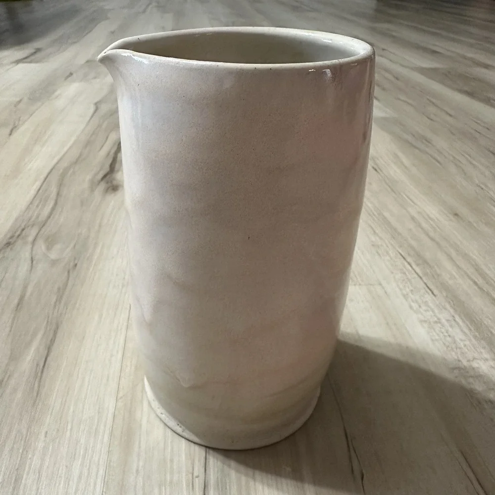 Alissa Goss Pottery Lot Of 2 Vase‎ Jar Pitcher - Honey Glaze Fast Shipping